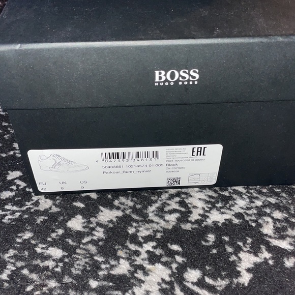 Hugo Boss -BOSS Black Suede w/Gold Trim Sneakers retails $225 NEW ππ€ - Picture 8 of 10